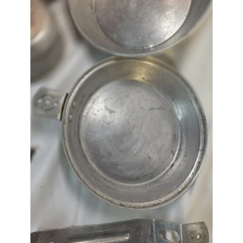 Vintage BSA Boy Scouts of America  Aluminum Mess Kit Frying Pan Bowl Camping